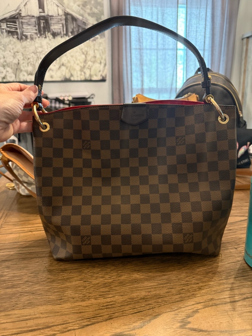 Louis Vuitton Brown Graceful pm Damier Canvas Shoulder bag. Great condition. - Picture 12 of 12